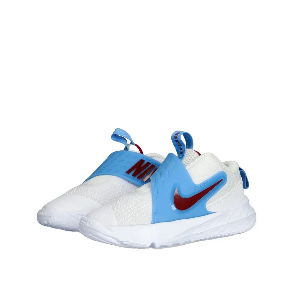 Calzature da basket Nike Team Hustle D Blanc 1/5