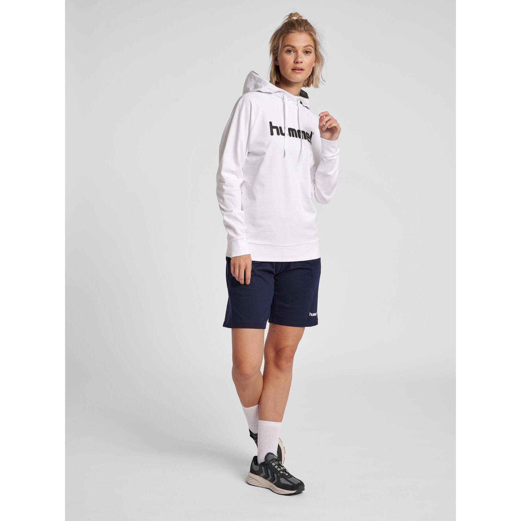 Hummel Felpa da donna con cappuccio Logo in cotone