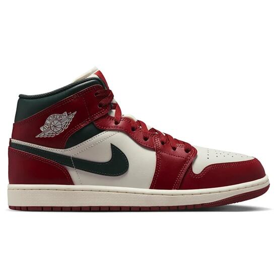 Nike Air Jordan 1 Mid Rood/Wit/Groen