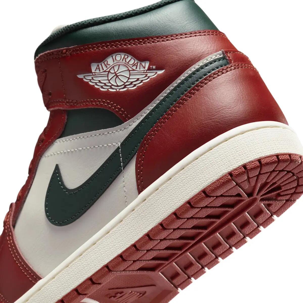 Zapatillas Nike Air Jordan 1 Mid Rouge/Blanc/Vert 6/6