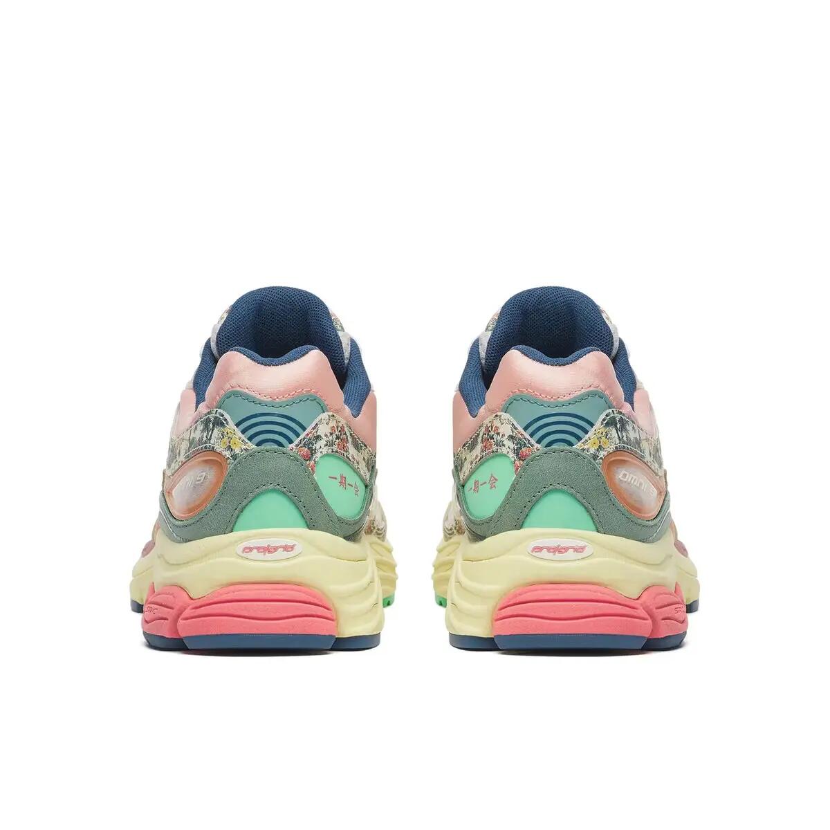 Saucony ProGrid Omni 9 Floral Beige Blue 5/5
