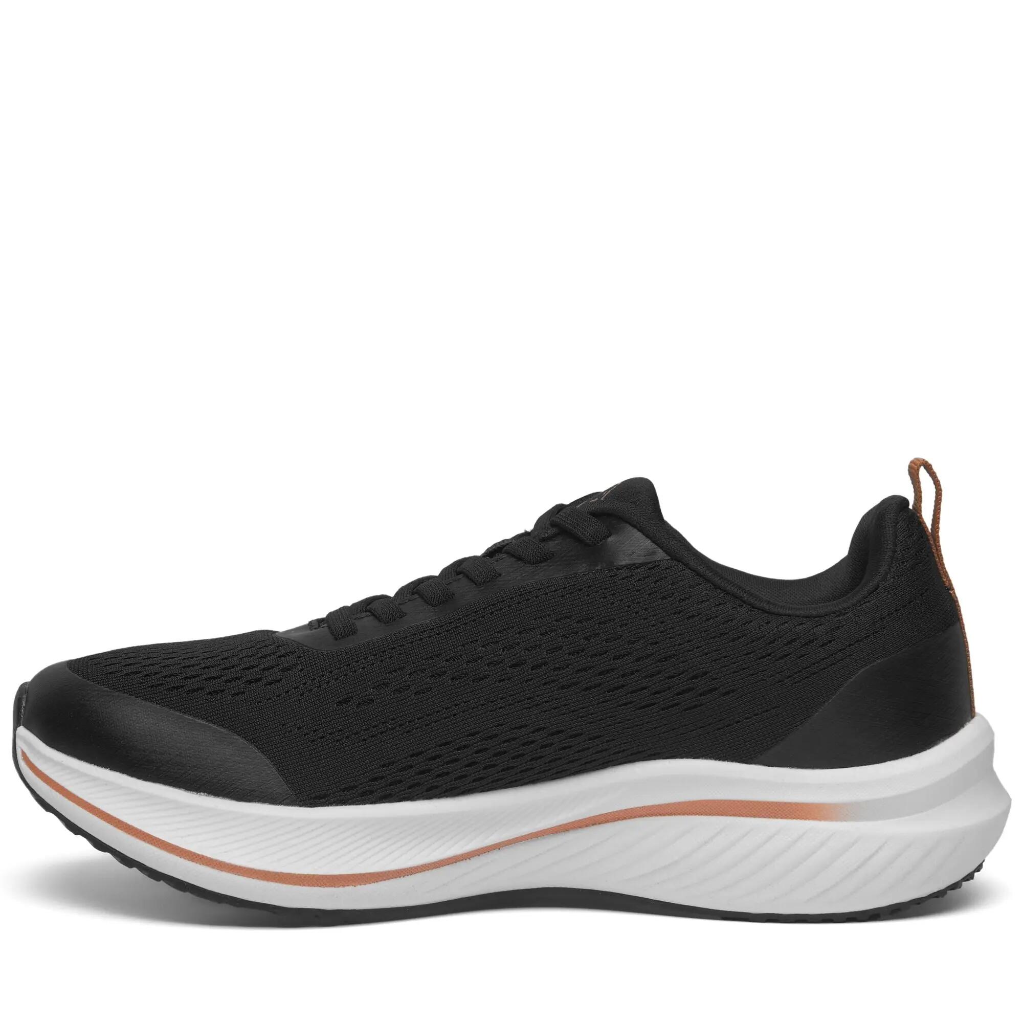 Sneakers bassa da donna in poliestere nero da fitness 4/5