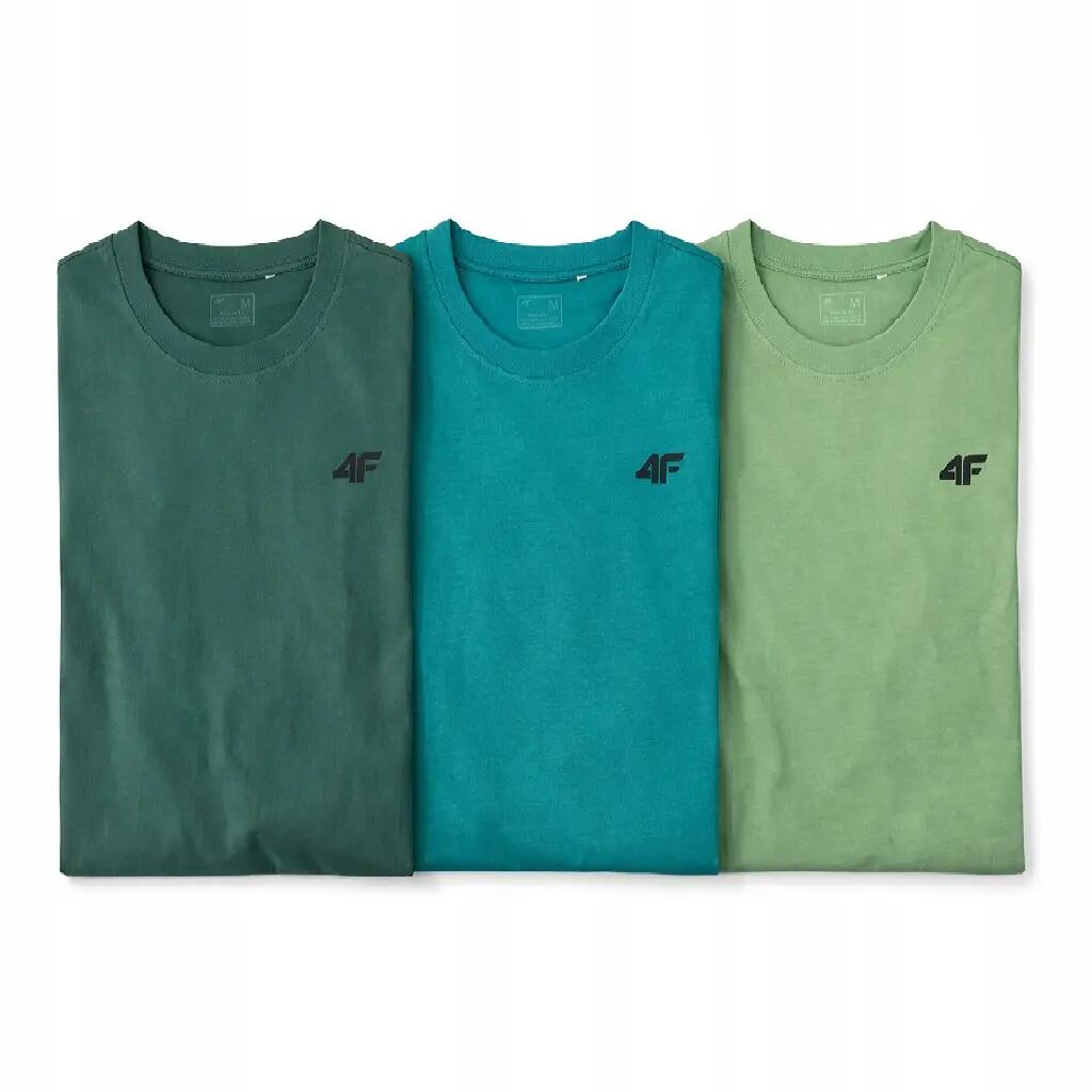 KOSZULKA MĘSKA LIMITOWANA 4F T-SHIRT KOMPLET ZESTAW 3 SZTUKI S M3948 SS26 1/9