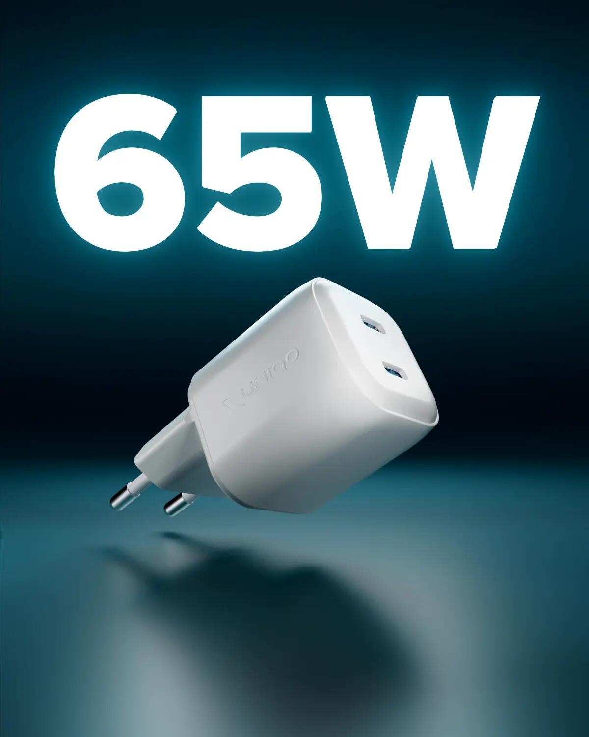 Kit chargeur GaN 65 W avec deux ports USB-C et câble tressé de 1,5 m 2/7