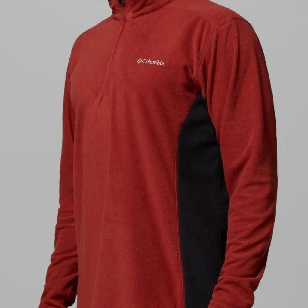 Sweat-shirt Columbia Modèle Klamath Range Ii Half Zip Couleur Rouge 2/5