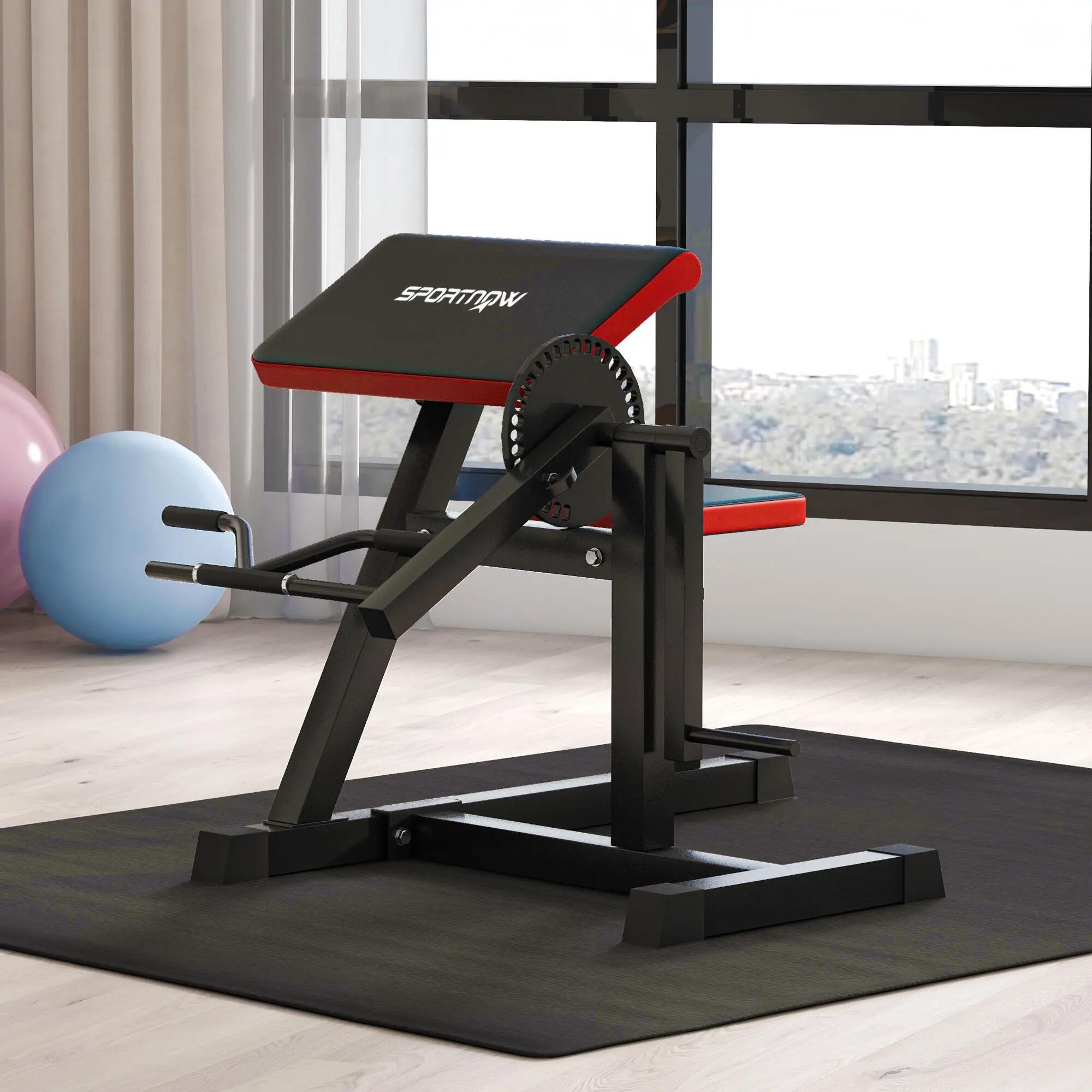 Banco Curl Predicador SPORTNOW 105x95x80 cm Negro 2/5