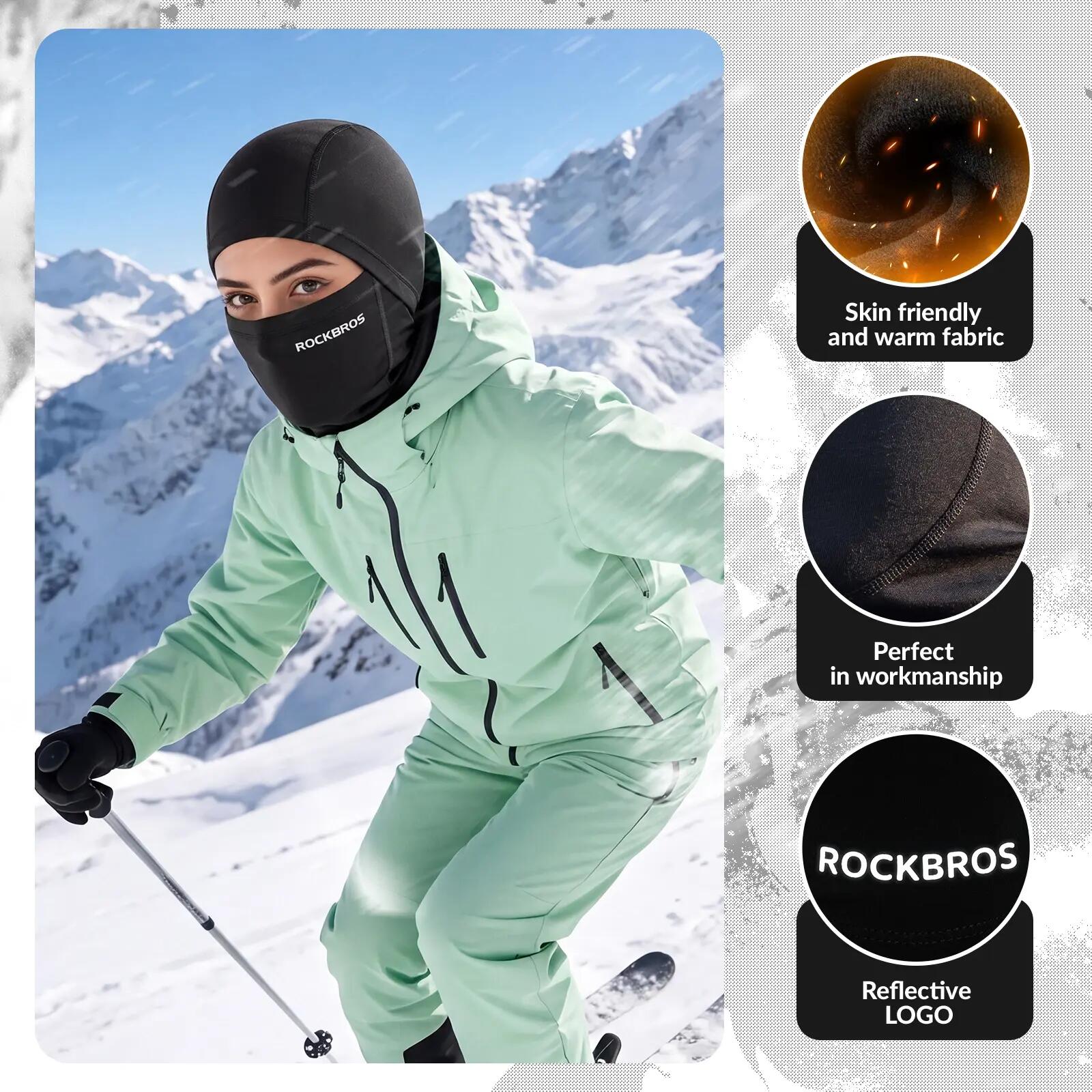 Cagoule ROCKBROS chaude coupe-vent respirante 2/5