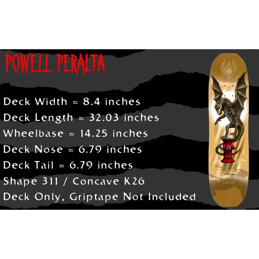 Skate Deck Powell Peralta Andy Anderson Hydrant Flight Gold Foil 8.4'' 4/4