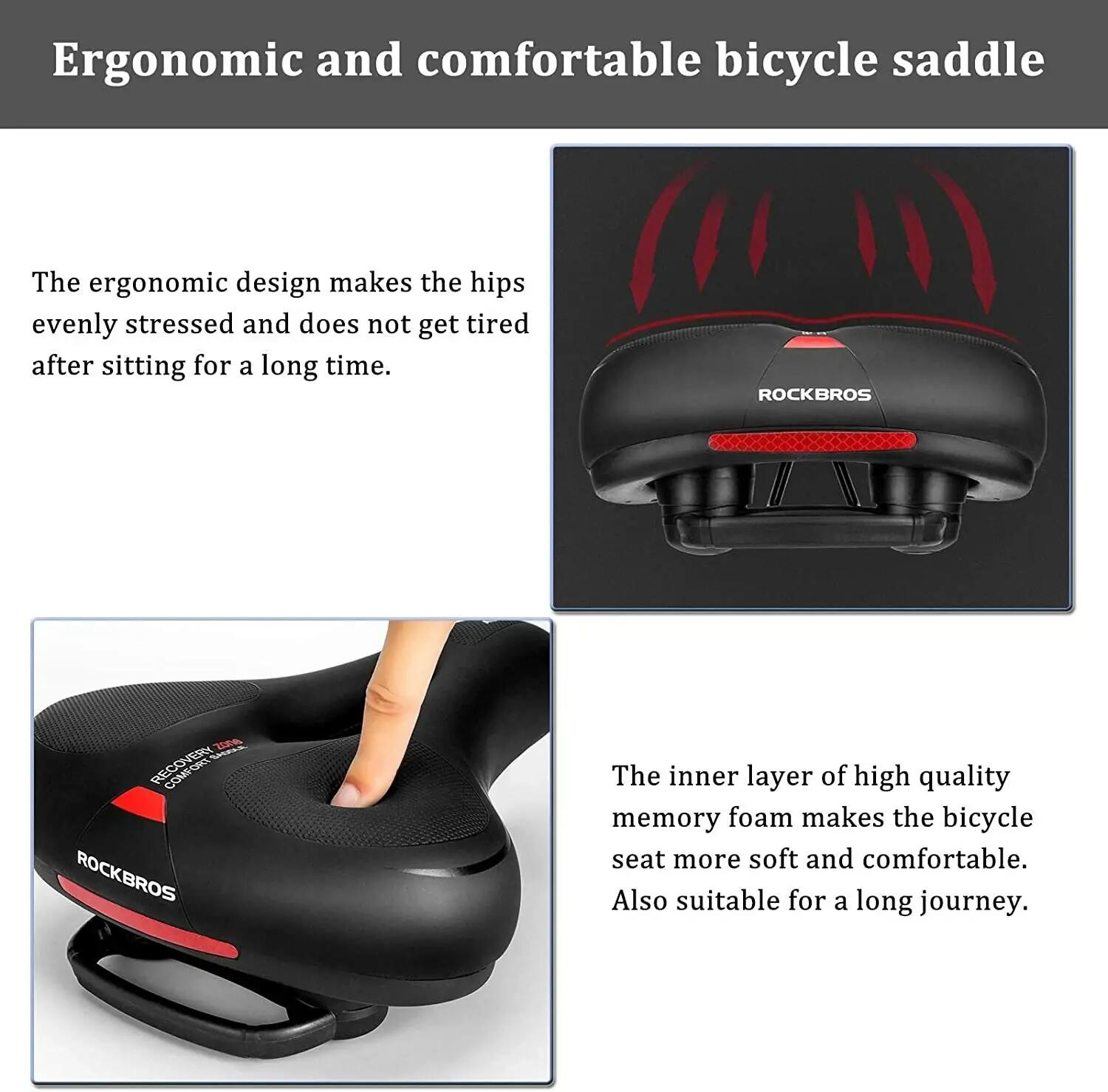 Selle de vélo ROCKBROS gel confortable lot de 2 3/10
