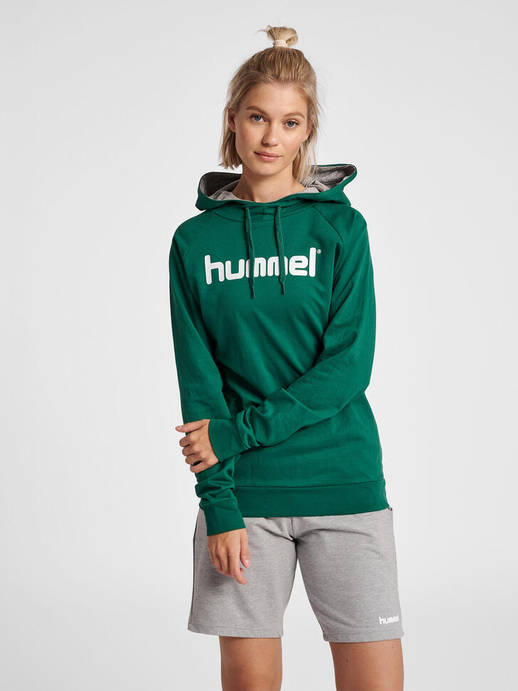 Bluza sportowa z kapturem damska Hummel Go Cotton Logo Hoodie Woman