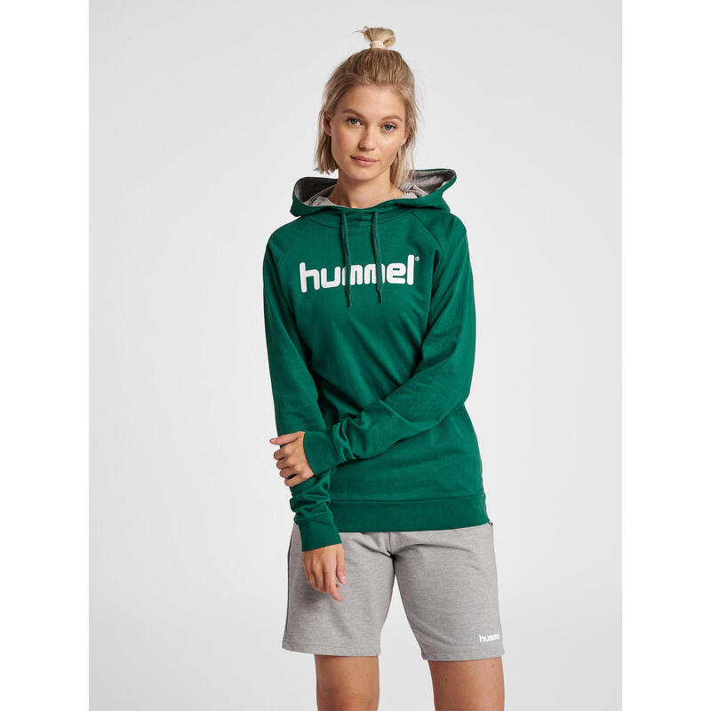 Bluza sportowa z kapturem damska Hummel Go Cotton Logo Hoodie Woman