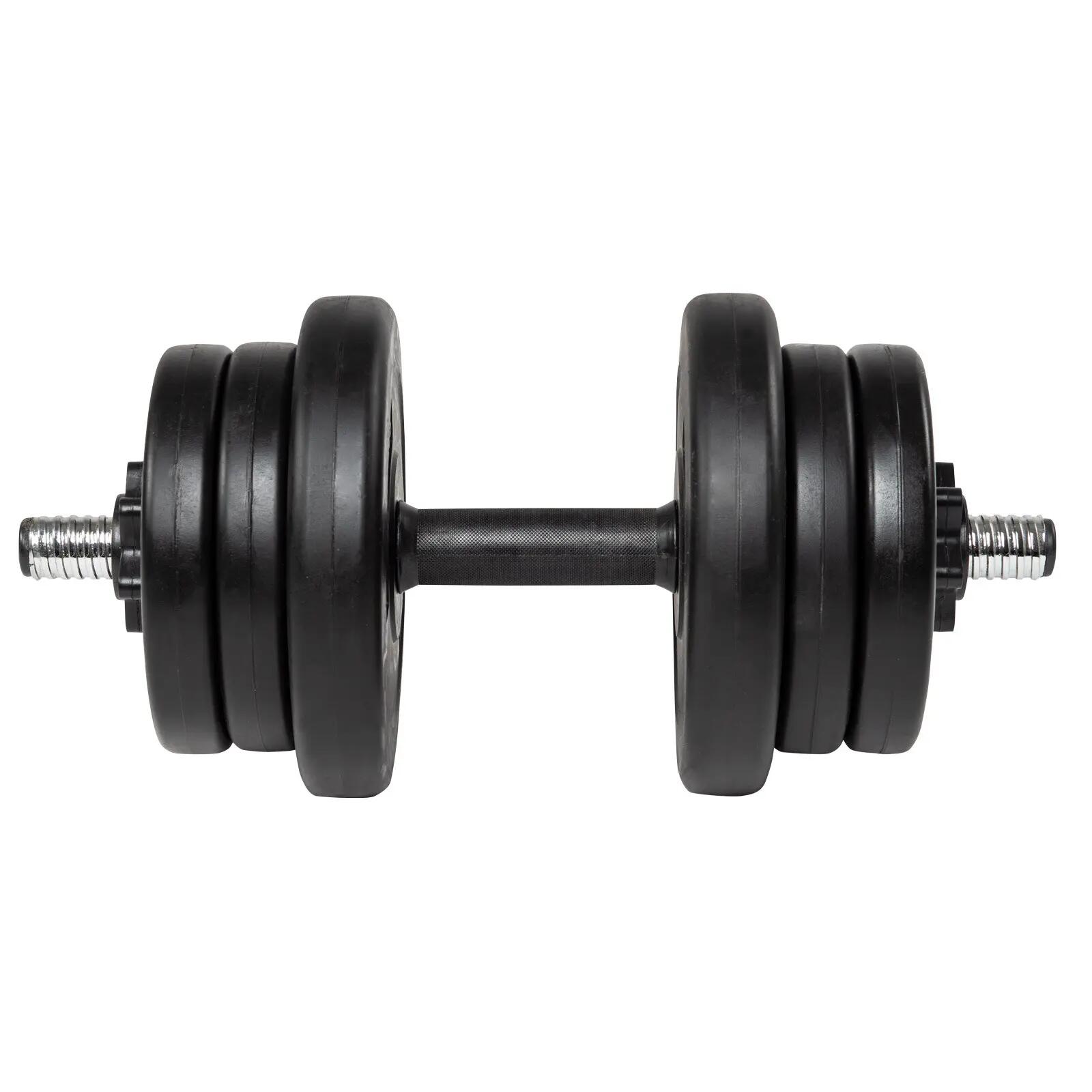 Dumbbellset 10 kg - Duke Fitness - Kunststof gecoat - Zwart 2/2