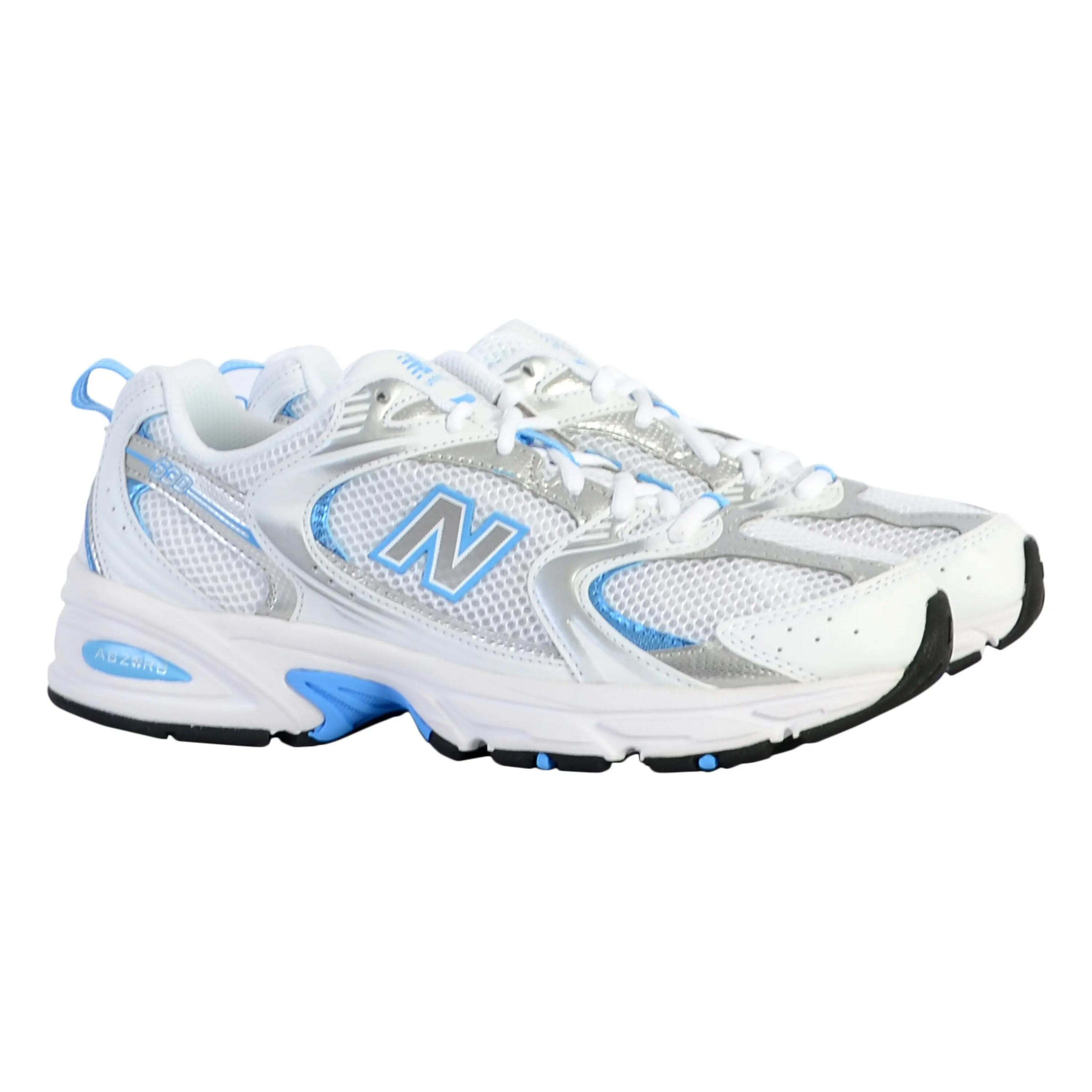 Zapatos - Ocio - Unisex - Cordones, Cómodos - 530 - Blanco/azul cielo 3/5