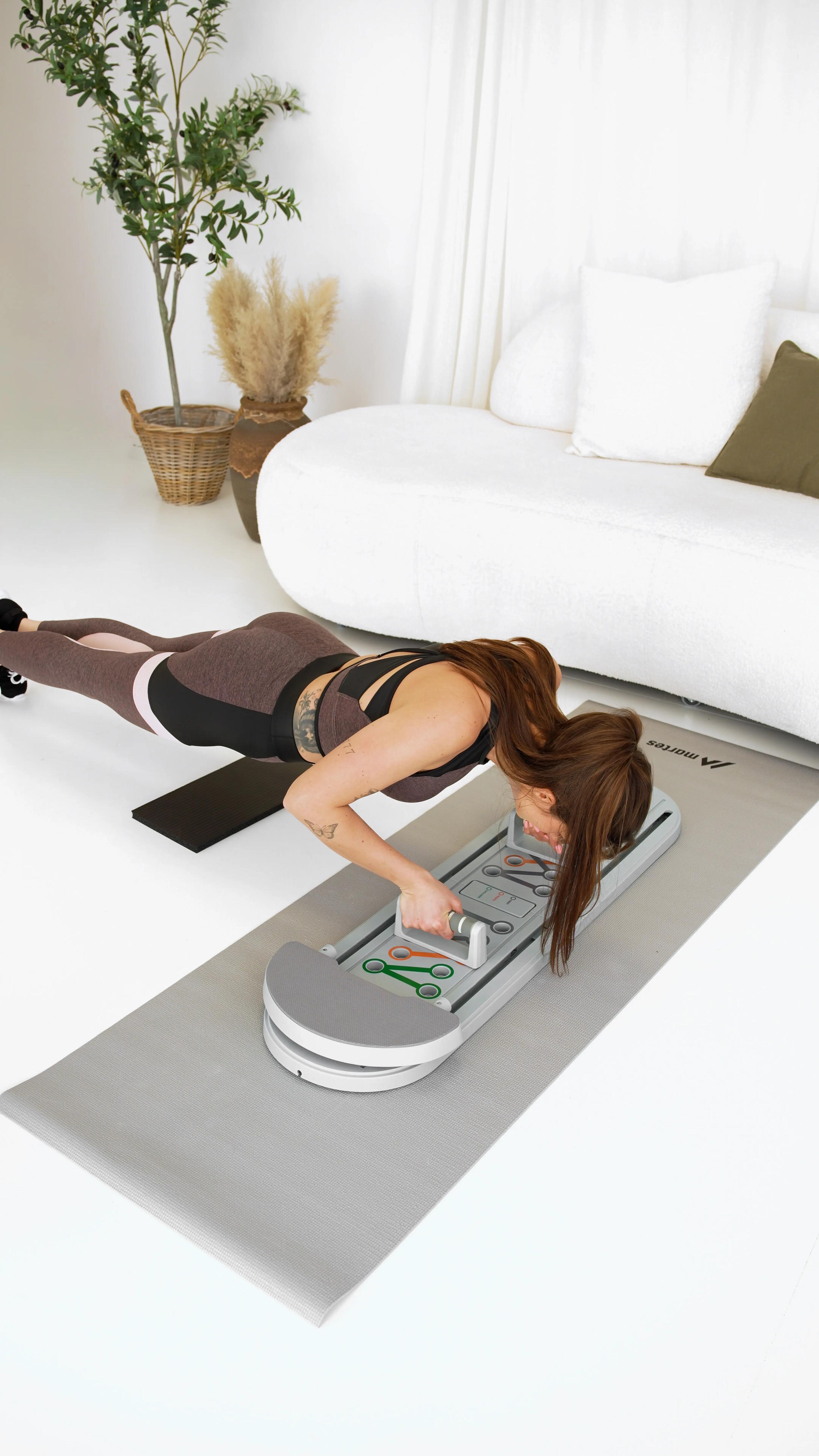 Multifunktionales Pilates-Reformer-Board Weep – Trainingsset für Zuhause 10/12