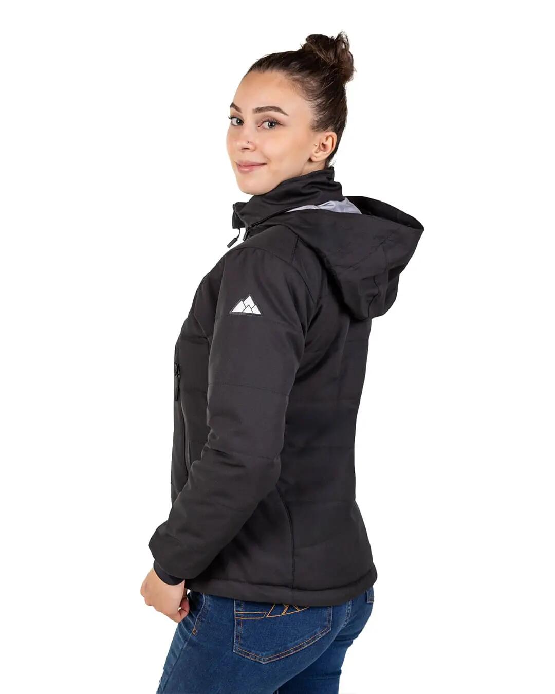 Chaqueta de Montaña Térmica, Impermeable y Cortaviento Aspen Mujer Negro 4/5