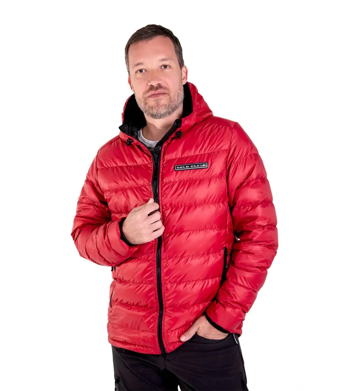 Casaco De Penas Khumbu Lite Trekking Homem Térmica Vermelho 4/5