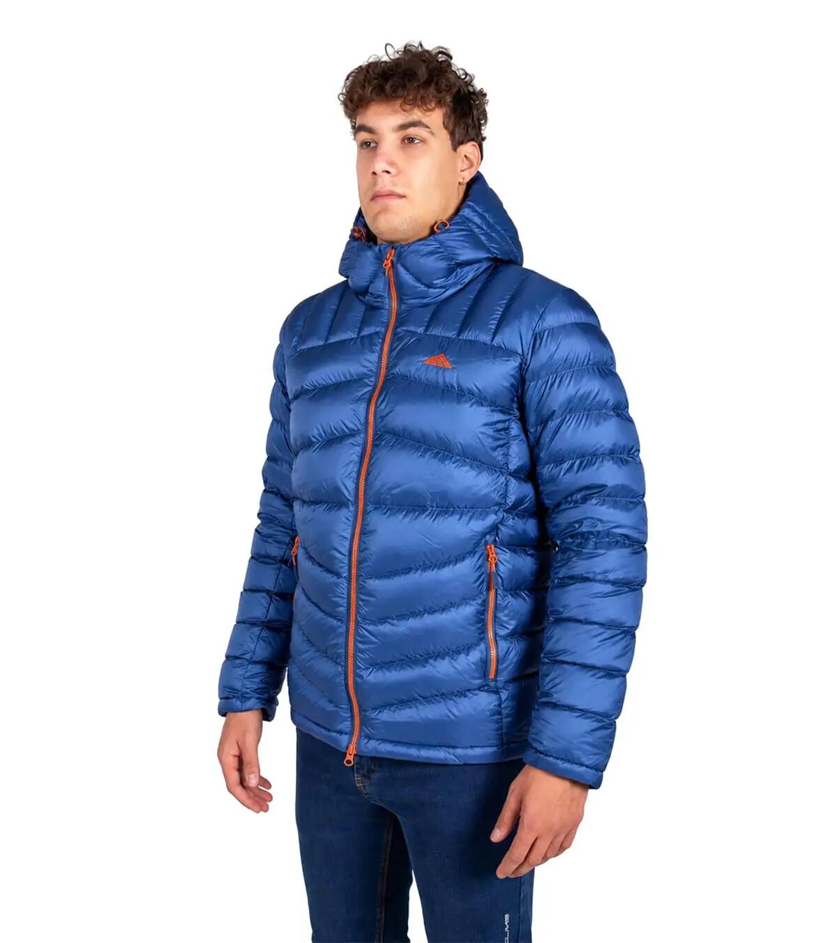 Chaqueta Térmica de Plumas para Montaña y Escalada Ragnarok Hombre Azul-Naranja 3/5