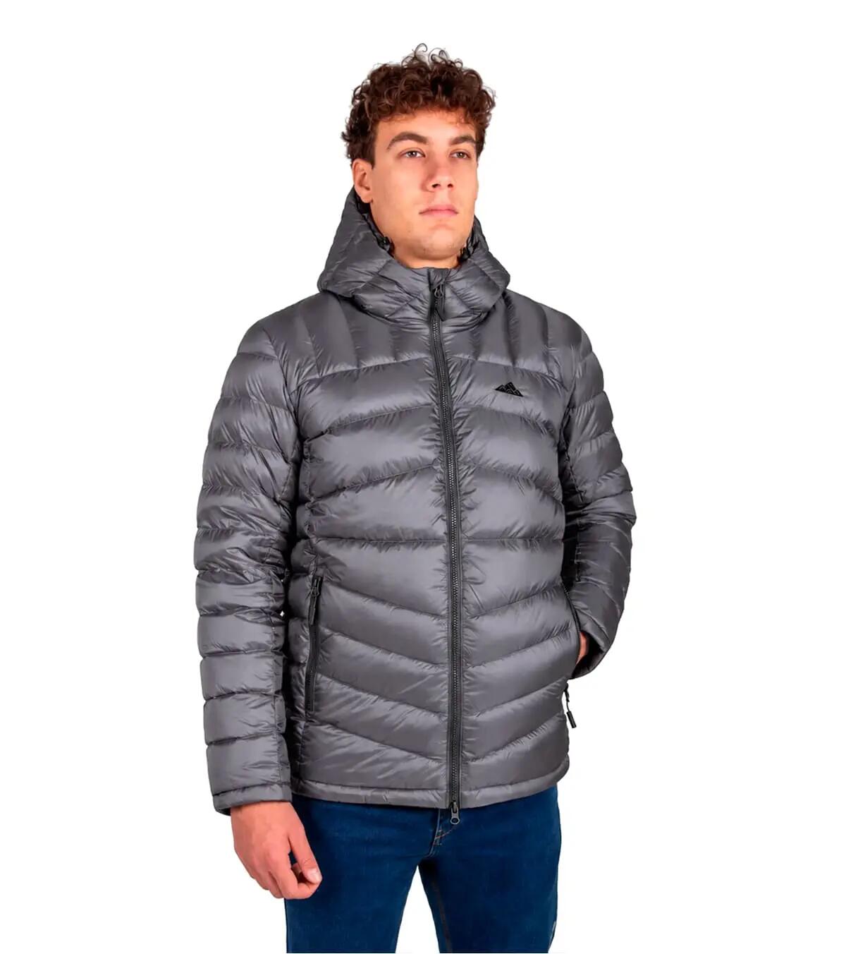 Chaqueta Térmica de Plumas para Montaña y Escalada Ragnarok Hombre Gris-Negro 4/5