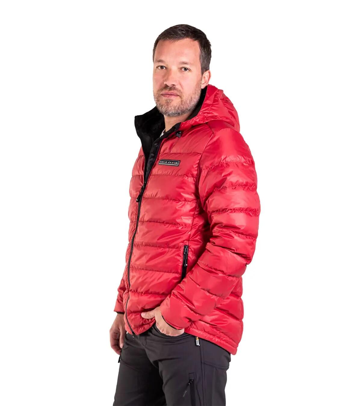 Casaco De Penas Khumbu Lite Trekking Homem Térmica Vermelho 3/5