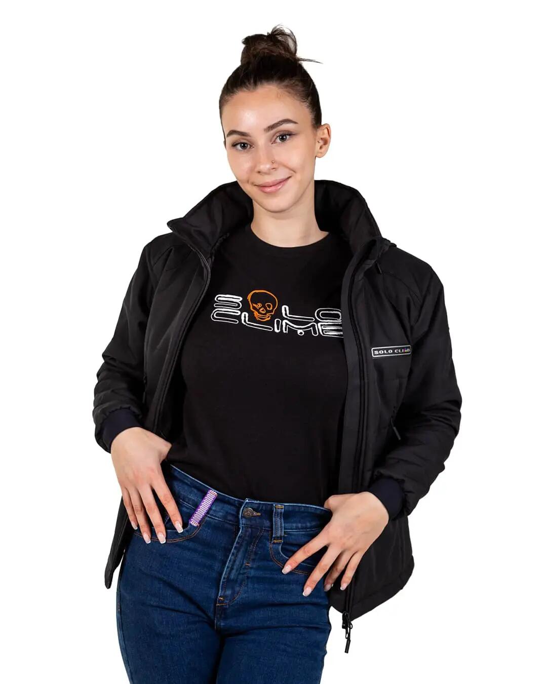 Chaqueta de Montaña Térmica, Impermeable y Cortaviento Aspen Mujer Negro 2/5