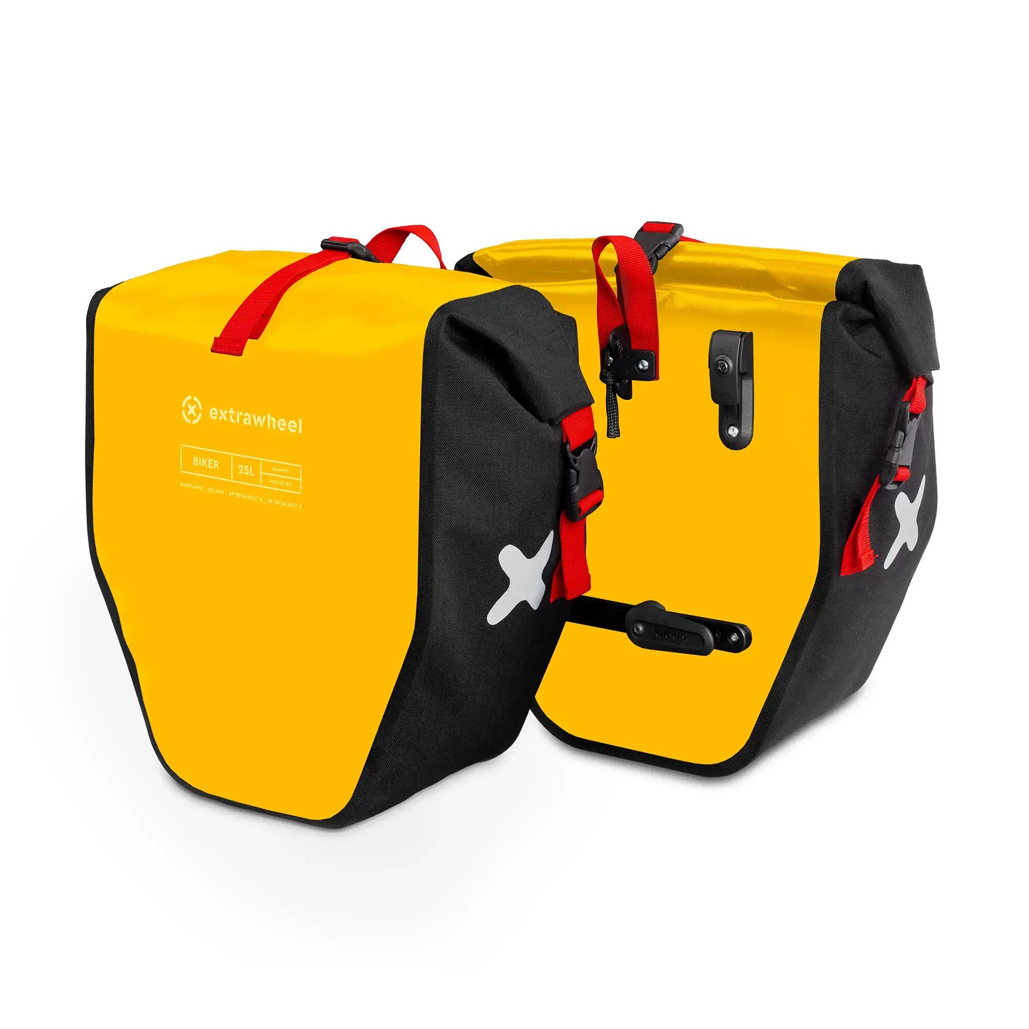 Sakwy rowerowe wodoszczelne 50 l (2 × 25 l) Biker 1/3