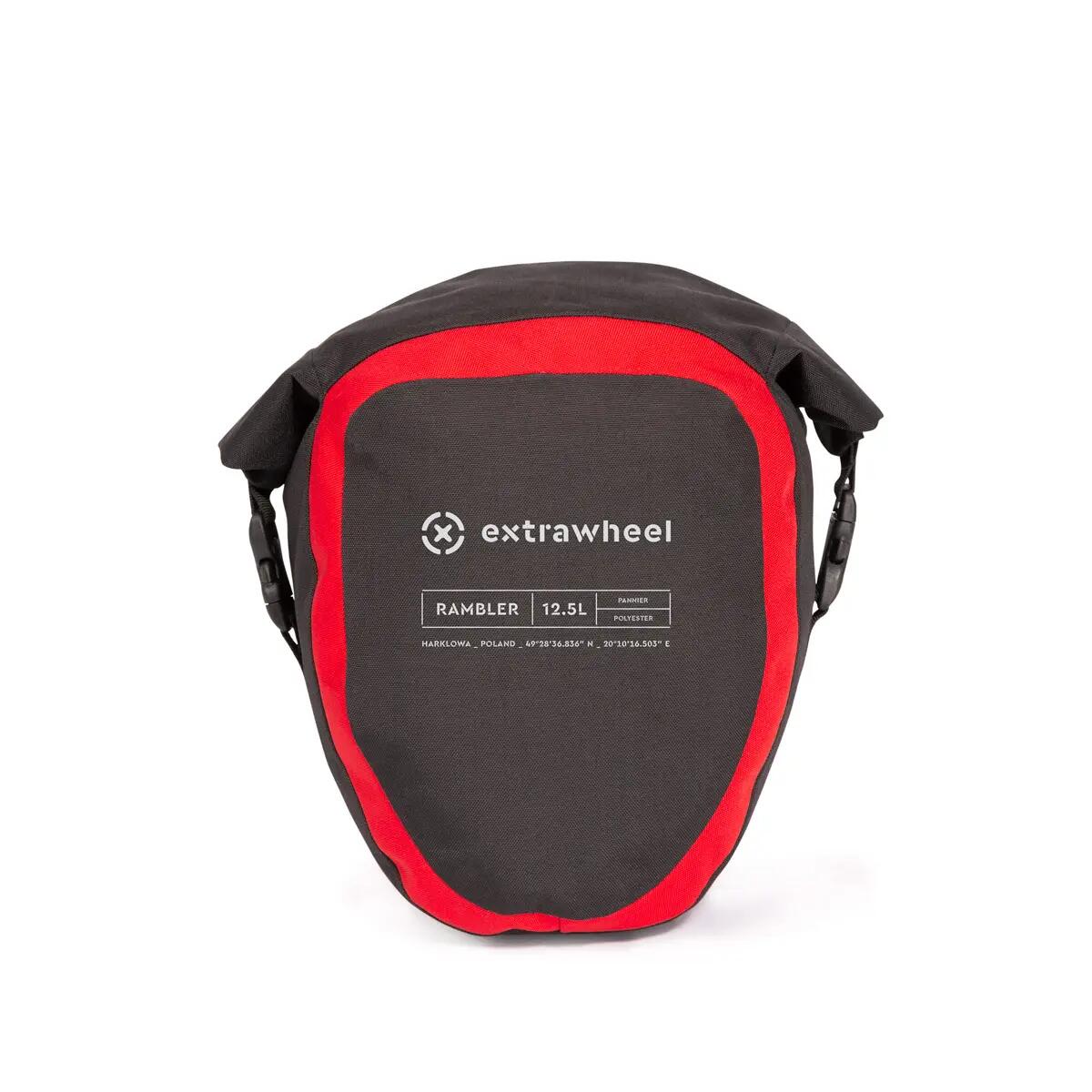 Sakwy rowerowe Extrawheel Uniwersalne Rambler Black/red 25L 3/5