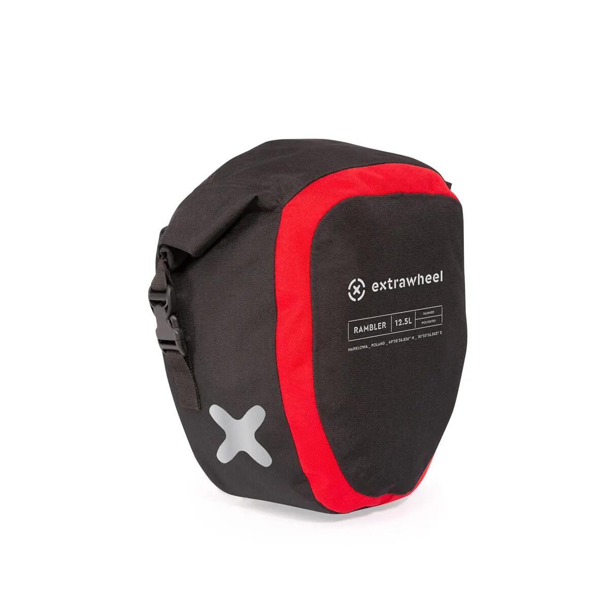 Sakwy rowerowe Extrawheel Uniwersalne Rambler Black/red 25L 2/5