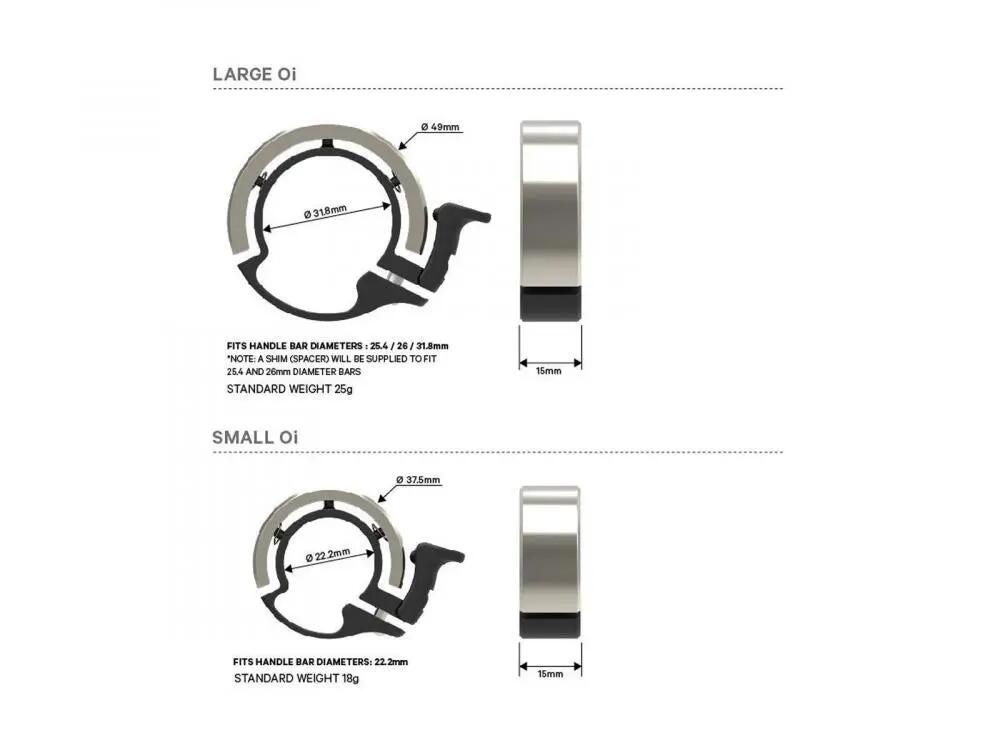 Knog Fahrradklingel Oi Classic Small, 22,2 mm 2/2
