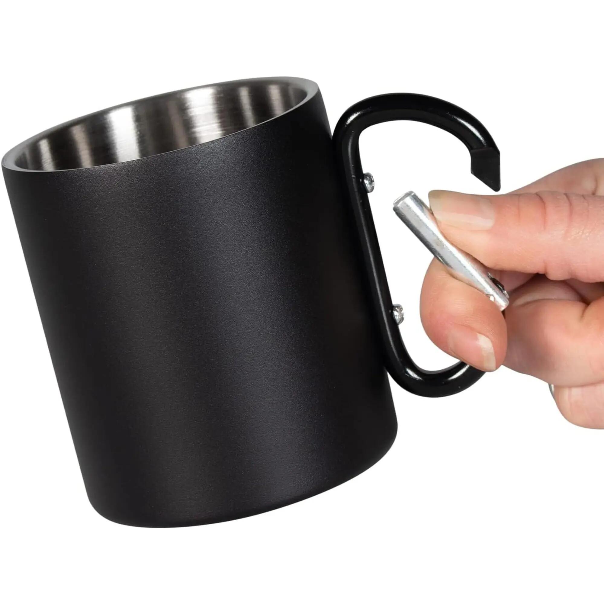 Camping Kochgeschirr Aluminium, BW-Besteck, Karabinertasse Edelstahl 1 Person 4/7