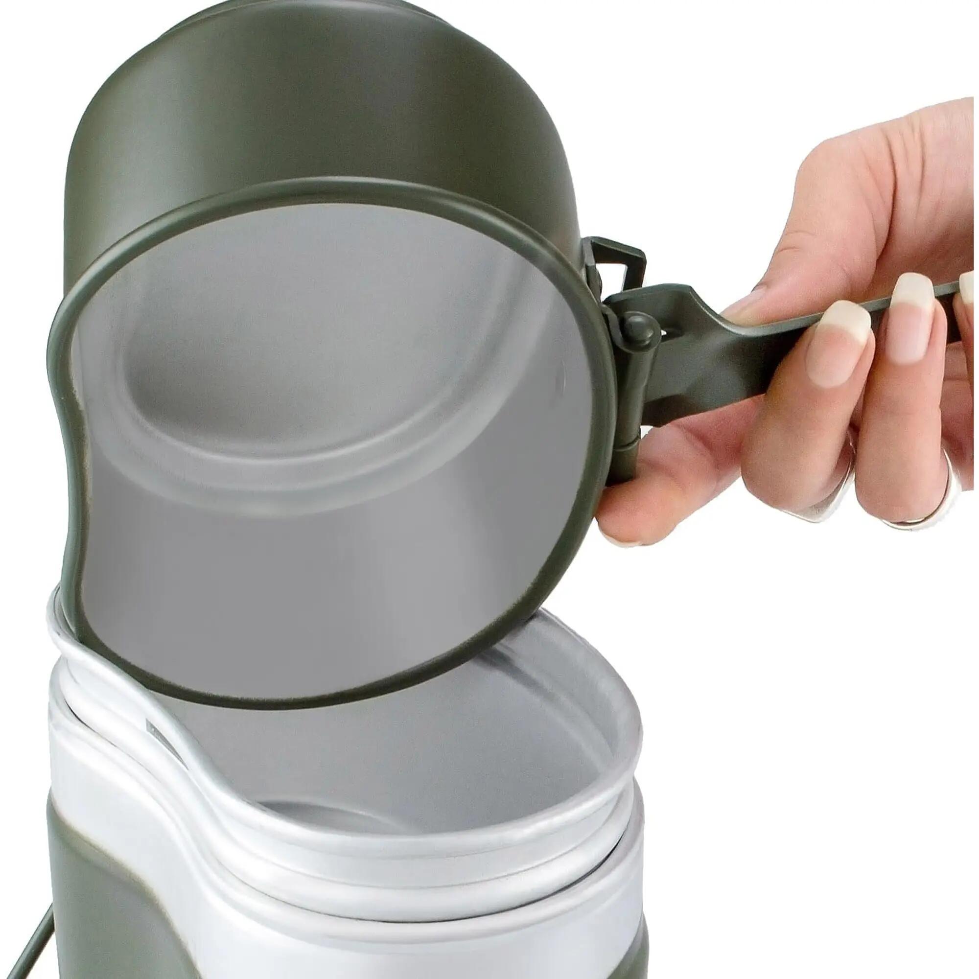 Camping Kochgeschirr Aluminium BW-Stil, Lunch-Besteck, Isolierbecher 1 Person 5/7