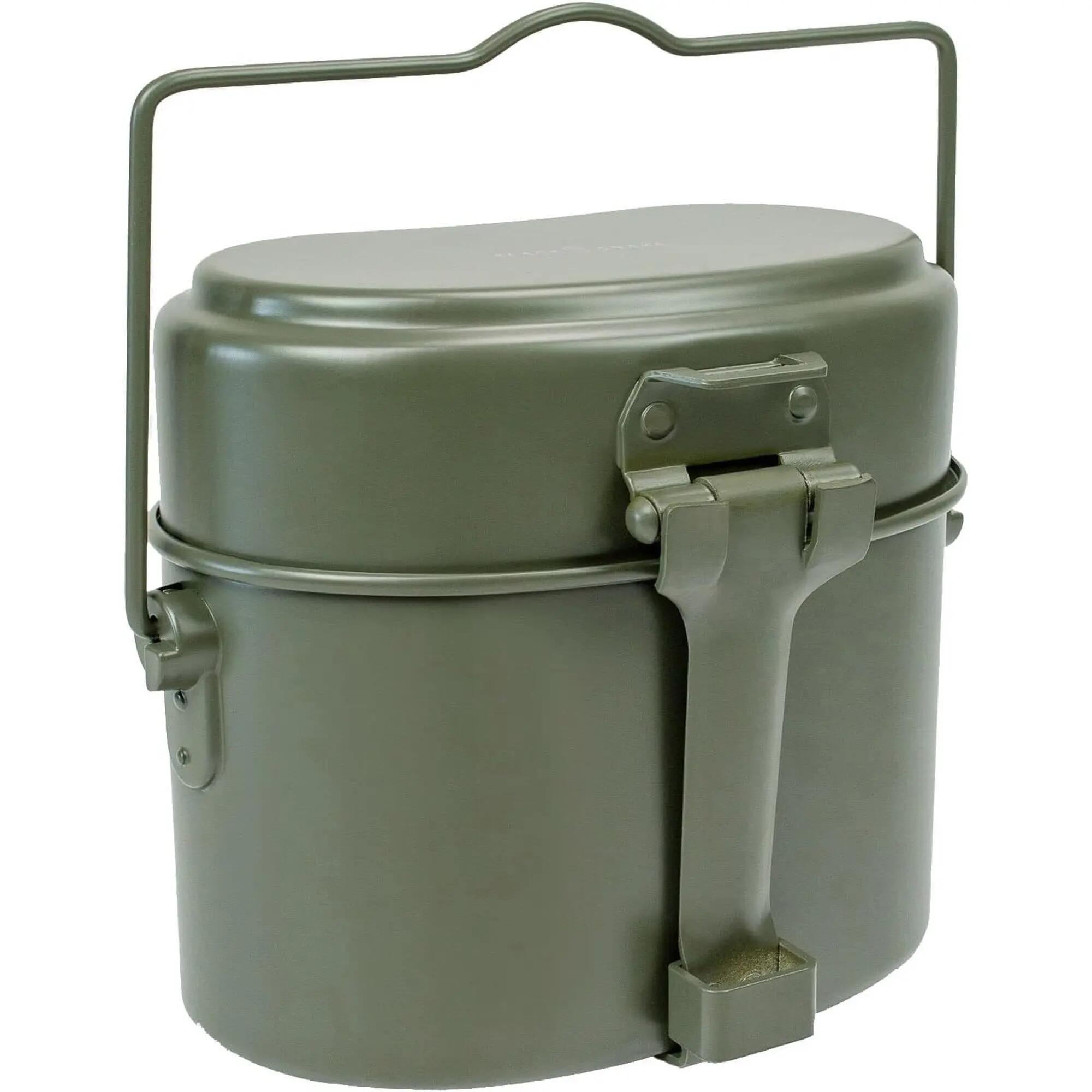 Camping Kochgeschirr Aluminium BW-Stil, Lunch-Besteck, Isolierbecher 1 Person 2/7