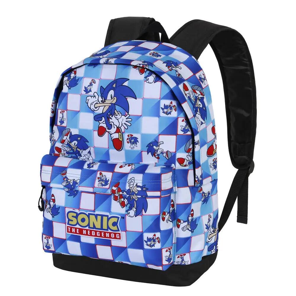 Sac à dos Sonic pour enfants avec poche avant et bretelles réglables - Bleu 2/4