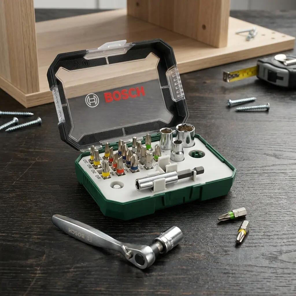 Mini bit- en ratelset BOSCH 26-delig, 19 bits 3/3