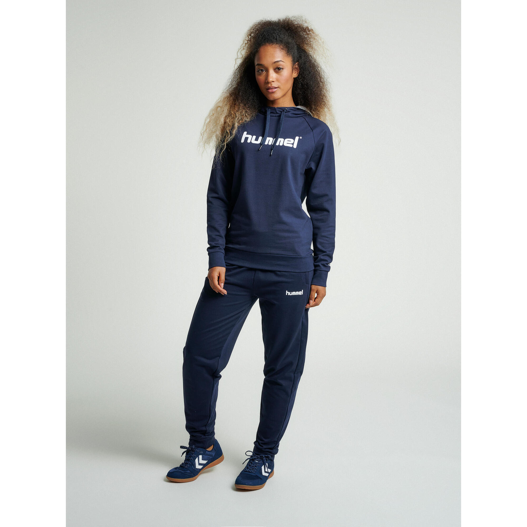 Hummel Felpa da donna con cappuccio Logo in cotone