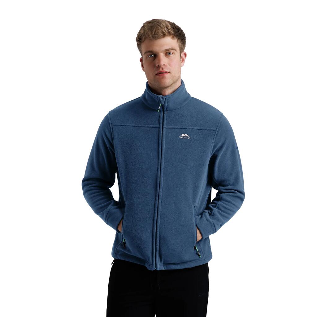 Mens Fleece Jacket with Full Zip & Pockets Walking Trek Casual Bernal