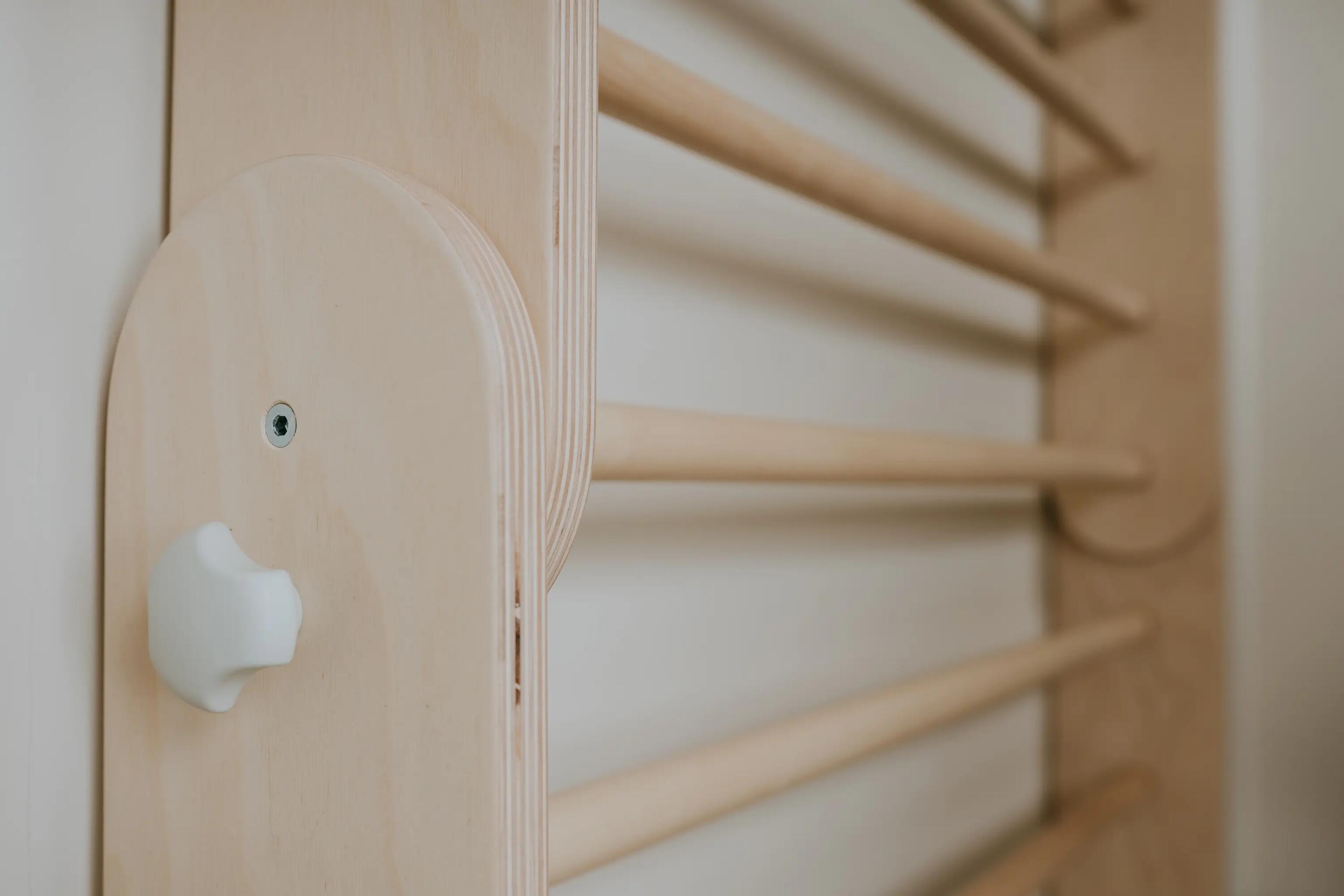 Triángulo Pikler y espaldera sueca 2-en-1 para niños - Madera natural 9/9
