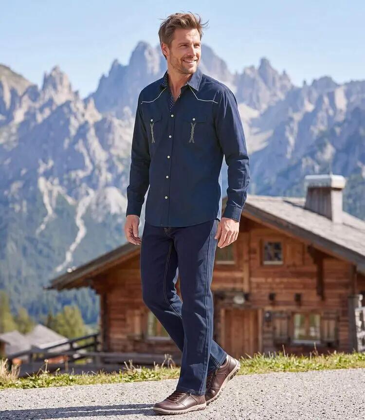 La Chemise Popeline Marine Country 3/7