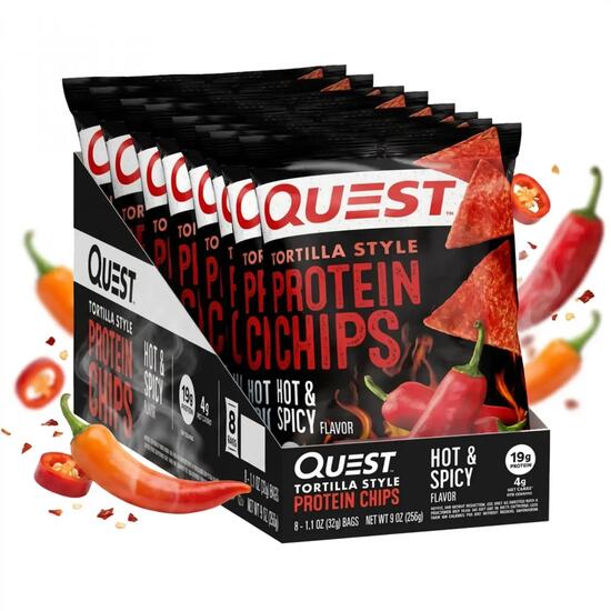Quest Nutrition Protein Tortilla Chips (8x32g) Hot & Spicy