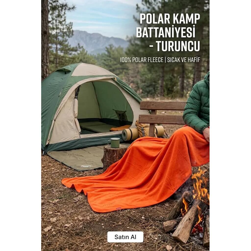 Rem Turuncu Kamp Battaniyesi