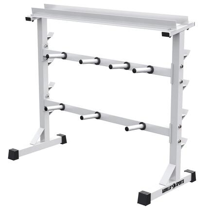RACK DE RANGEMENT BLANC POUR POIDS ET HALTERES 30/31 MM | MUSCULATION