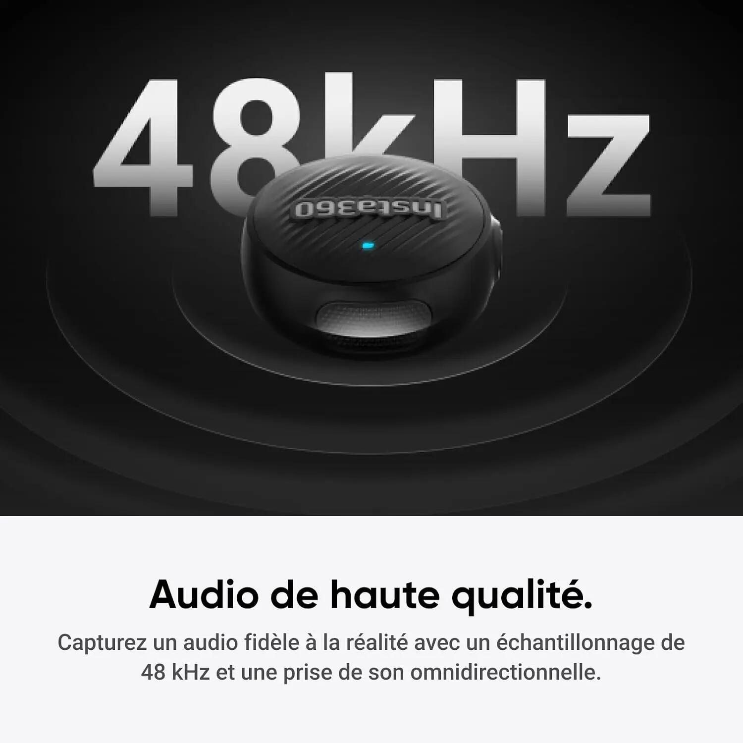 Émetteur Micro Air Insta360 - Micro-cravate sans fil ultraléger (environ 8,5 g… 3/3