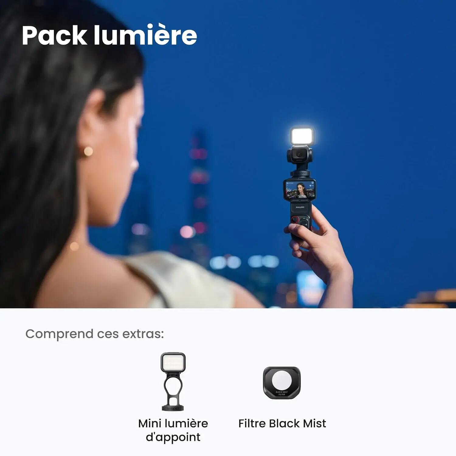 Insta360 Luna Pro Pack Light - Caméra vlogging 8K avec objectif Leica 3/3