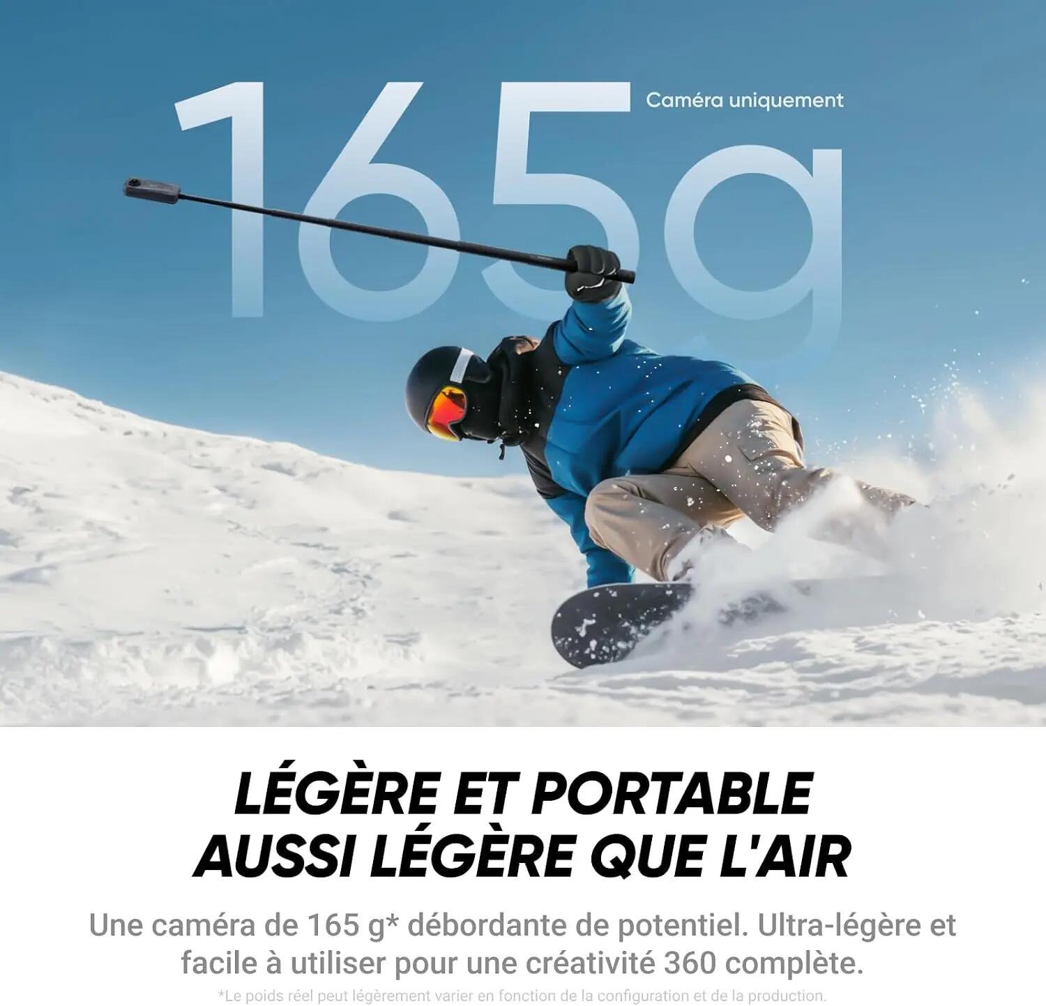 Insta360 X4 Air Starter Pack Noir - Caméra 360° 8K, environ 165 g 3/3