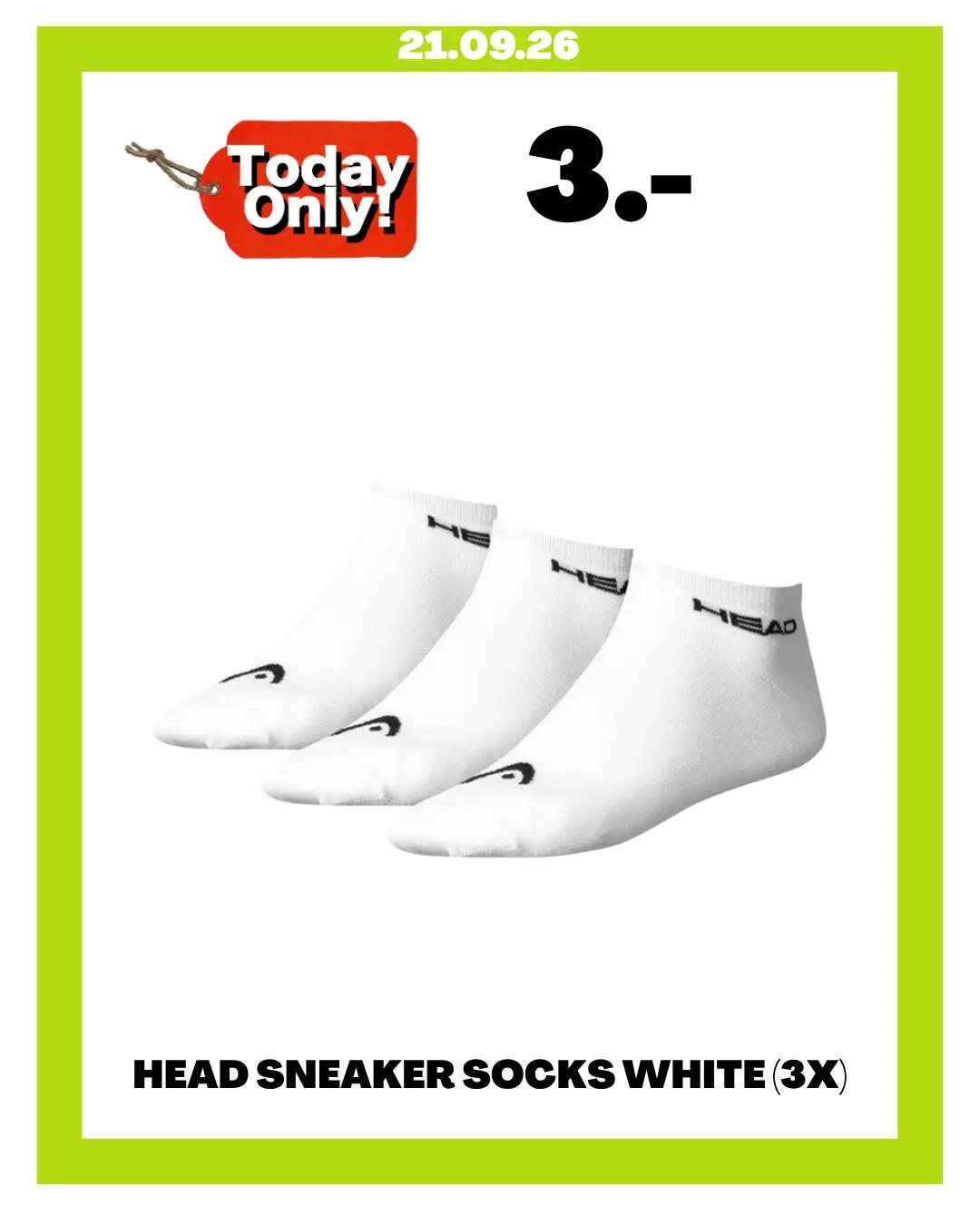 SNEAKER SOCKEN WEISS (3X) 1/2
