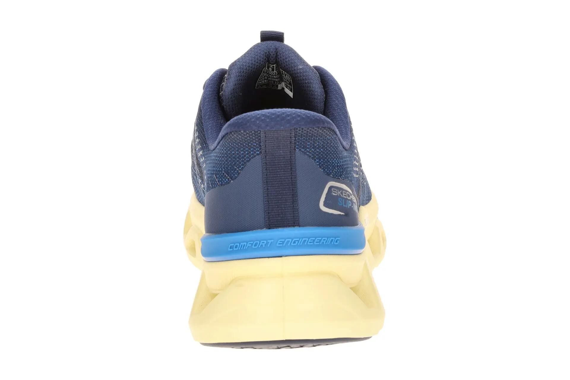 Skechers Glide Step Schuhe blau gelb Herren Slip-Ins 233023 5/7