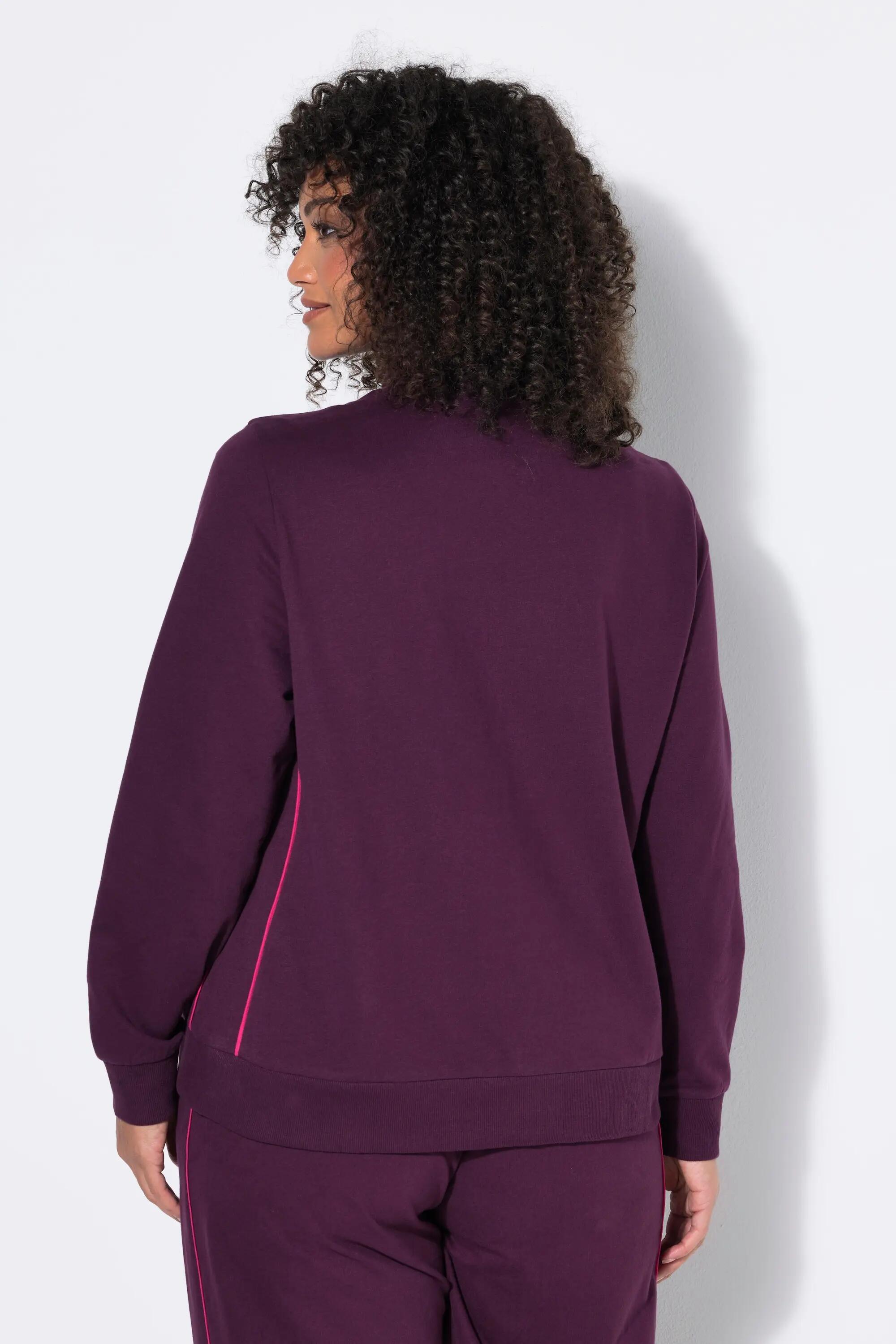 Dames Sweatvest kort opstaande kraag lange mouwen 2/6