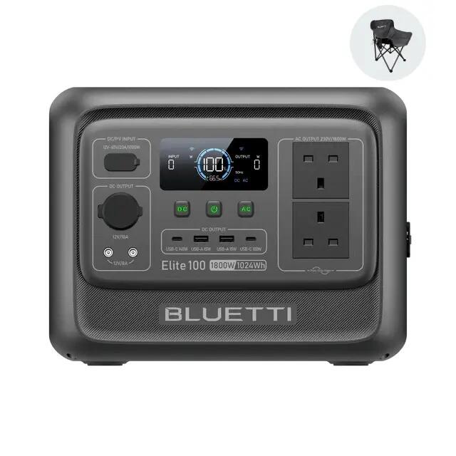 BLUETTI BLUETTI Elite 100 V2 1024Wh Portable Power Station, Battery for Camping,Home
