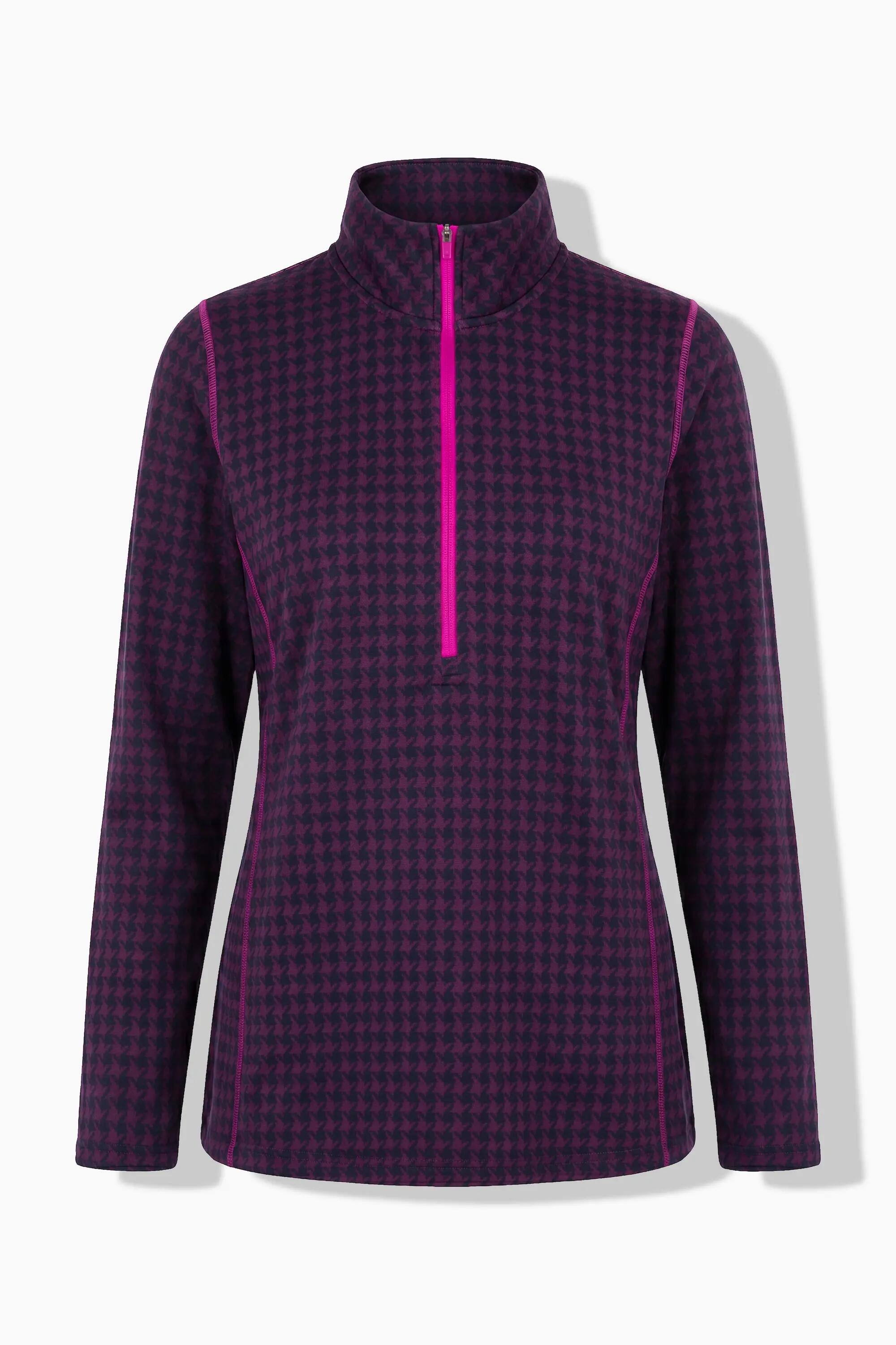Femme T-shirt technique de ski détails colorés col camionneur et manches longues 7/7