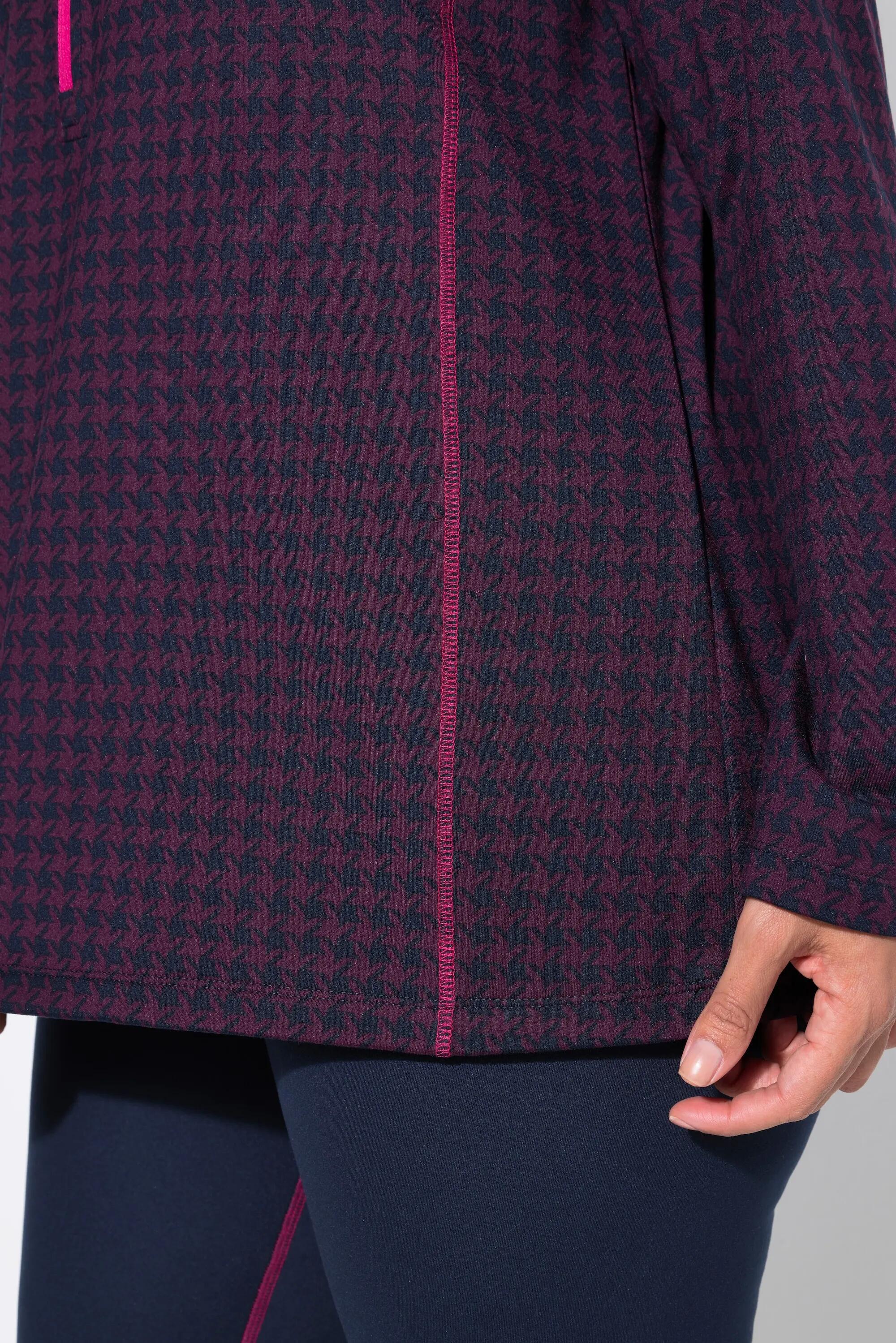 Femme T-shirt technique de ski détails colorés col camionneur et manches longues 5/7