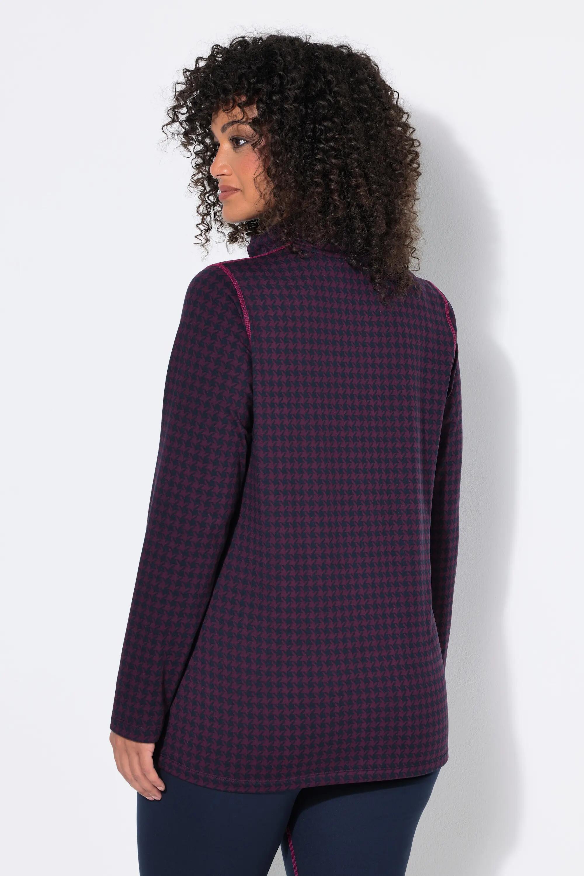 Femme T-shirt technique de ski détails colorés col camionneur et manches longues 2/7